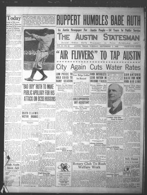 The Austin Statesman (Austin, Tex.), Vol. 55, No. 58, Ed. 1 Tuesday, September 1, 1925