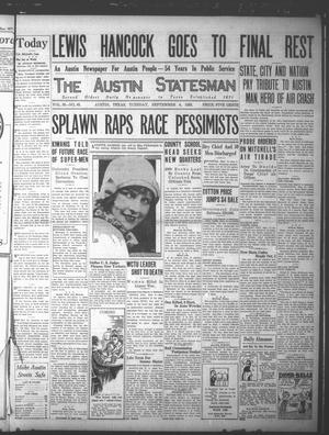 The Austin Statesman (Austin, Tex.), Vol. 55, No. 65, Ed. 1 Tuesday, September 8, 1925
