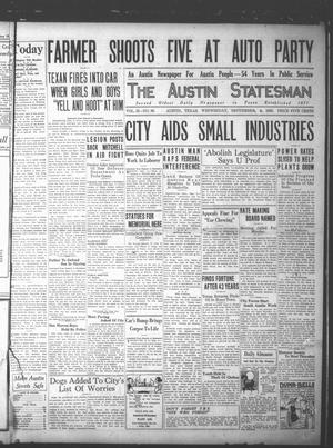 The Austin Statesman (Austin, Tex.), Vol. 55, No. 66, Ed. 1 Wednesday, September 9, 1925