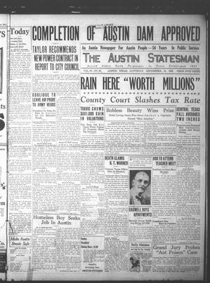 The Austin Statesman (Austin, Tex.), Vol. 55, No. 69, Ed. 1 Saturday, September 12, 1925