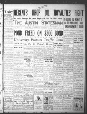 The Austin Statesman (Austin, Tex.), Vol. 55, No. 74, Ed. 1 Thursday, September 17, 1925