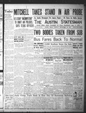 The Austin Statesman (Austin, Tex.), Vol. 55, No. 87, Ed. 1 Tuesday, September 29, 1925