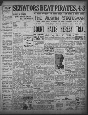 The Austin Statesman (Austin, Tex.), Vol. 55, No. 98, Ed. 1 Saturday, October 10, 1925