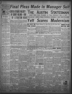 The Austin Statesman (Austin, Tex.), Vol. 55, No. 123, Ed. 1 Wednesday, November 4, 1925