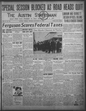 The Austin Statesman (Austin, Tex.), Vol. 55, No. 142, Ed. 1 Monday, November 23, 1925