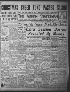 The Austin Statesman (Austin, Tex.), Vol. 55, No. 172, Ed. 1 Thursday, December 24, 1925