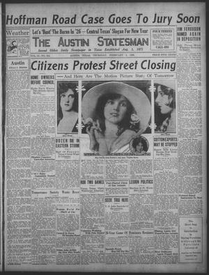 The Austin Statesman (Austin, Tex.), Vol. 55, No. 214, Ed. 1 Thursday, February 4, 1926
