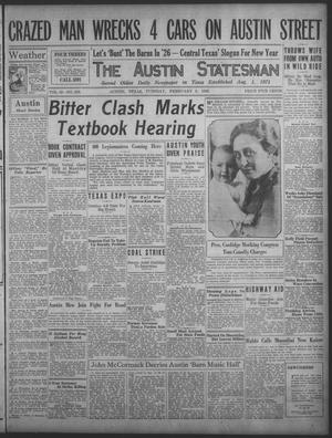 The Austin Statesman (Austin, Tex.), Vol. 55, No. 219, Ed. 1 Tuesday, February 9, 1926