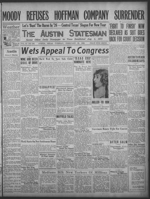 The Austin Statesman (Austin, Tex.), Vol. 55, No. 233, Ed. 1 Tuesday, February 23, 1926