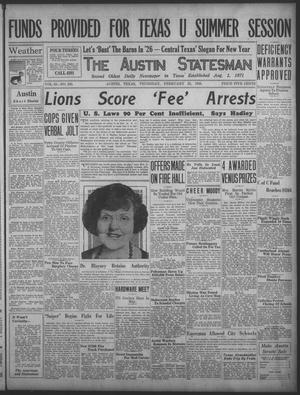 The Austin Statesman (Austin, Tex.), Vol. 55, No. 235, Ed. 1 Thursday, February 25, 1926