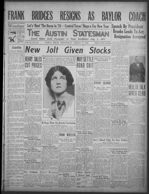 Primary view of object titled 'The Austin Statesman (Austin, Tex.), Vol. 55, No. 241, Ed. 1 Wednesday, March 3, 1926'.