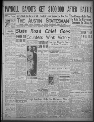 The Austin Statesman (Austin, Tex.), Vol. 55, No. 243, Ed. 1 Friday, March 5, 1926