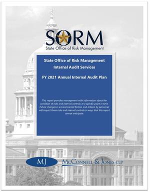 State Office of Risk Management internal audit services FY 2021