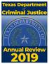 Thumbnail image of item number 1 in: 'Texas Department of Criminal Justice Annual Review : 2019'.