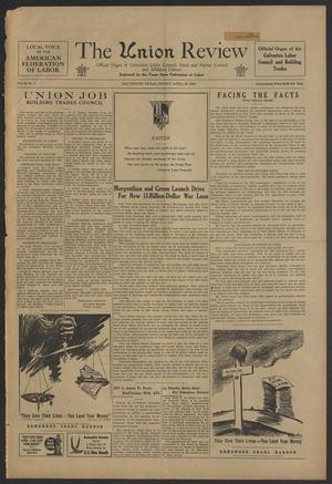 Primary view of object titled 'The Union Review (Galveston, Tex.), Vol. 24, No. 1, Ed. 1 Friday, April 23, 1943'.