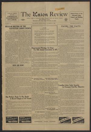 Primary view of object titled 'The Union Review (Galveston, Tex.), Vol. 25, No. 31, Ed. 1 Friday, November 17, 1944'.
