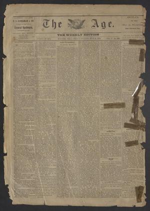 Primary view of object titled 'The Age. (Houston, Tex.), Vol. 5, No. 286, Ed. 1 Friday, June 2, 1876'.