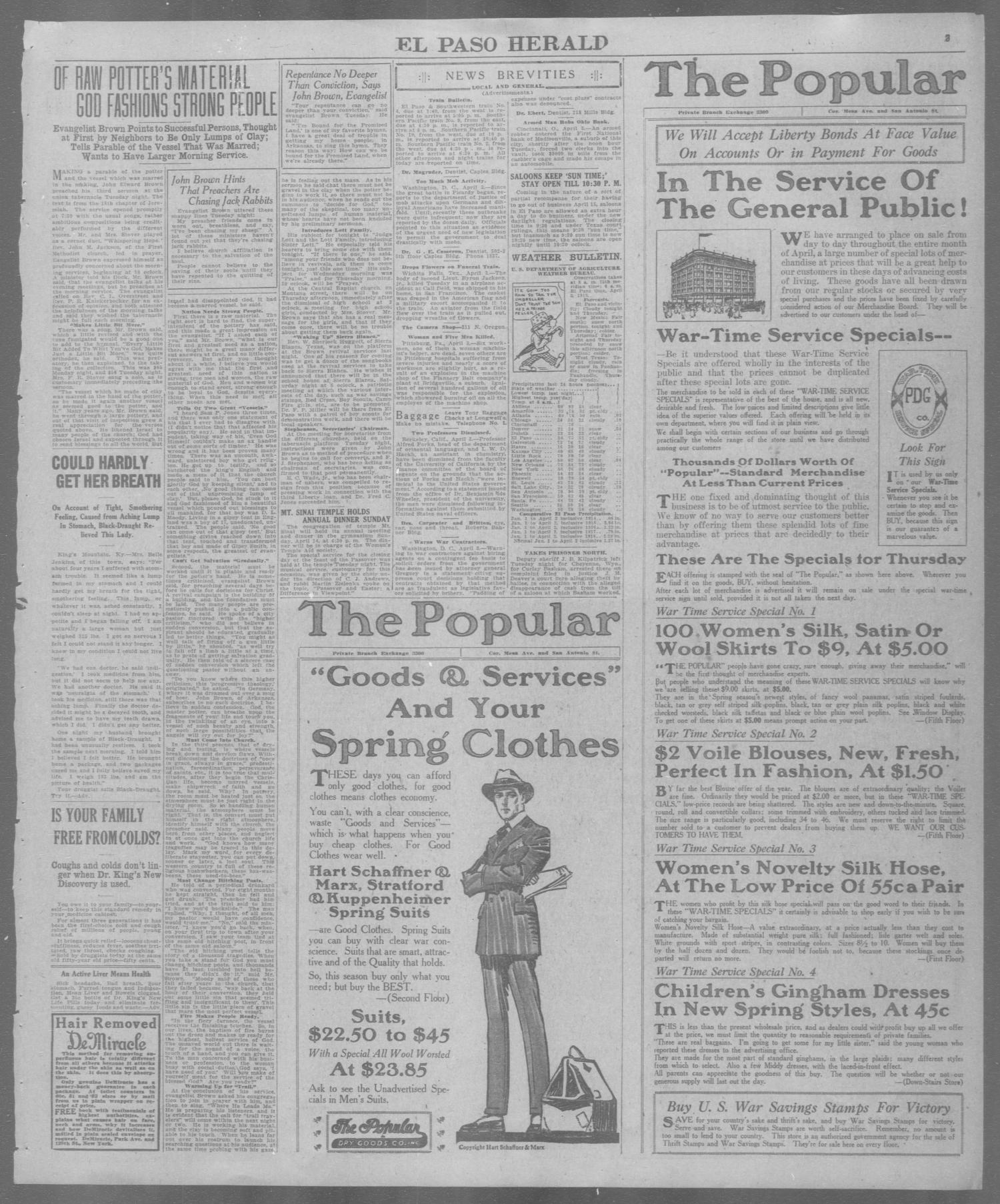 El Paso Herald (El Paso, Tex.), Ed. 1, Wednesday, April 3, 1918
                                                
                                                    [Sequence #]: 3 of 12
                                                