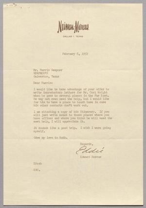 [Letter from Edward Marcus to Harris Leon Kempner, February 6, 1959]
