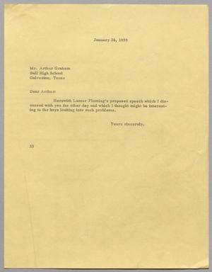 [Letter from Harris Leon Kempner to Arthur Graham, January 26, 1959]