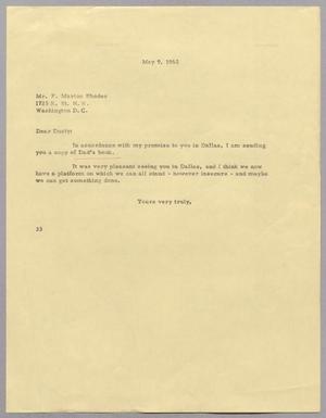 [Letter from Harris Leon Kempner to F. Marion Rhodes, May 9,1962]