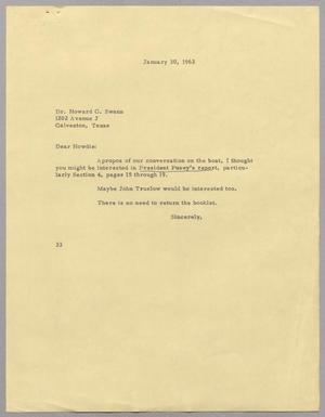 [Letter from Harris Leon Kempner to Howard G. Swann, January 30, 1962]