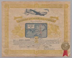 [Pan American World Airways Certificate]