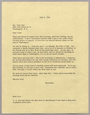 [Letter from Harris Leon Kempner, Jr. to Paul Meo, July 9, 1962]