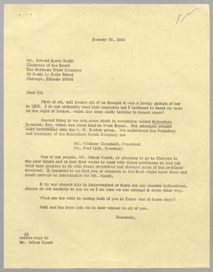[Letter from Harris L. Kempner to Edward Byron Smith, January 28, 1965]