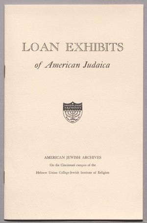 Loan Exhibits of American Judaica