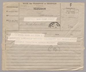 Primary view of object titled '[Telegram from Witter & Pearson to H. Kempner, 1949]'.