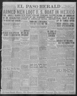 Primary view of object titled 'El Paso Herald (El Paso, Tex.), Ed. 1, Saturday, July 19, 1919'.