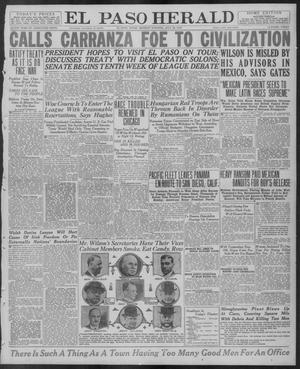 El Paso Herald (El Paso, Tex.), Ed. 1, Monday, July 28, 1919
