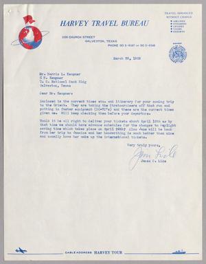 [Letter from James C. Lide to Harris L. Kempner, March 28, 1959]