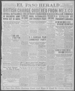El Paso Herald (El Paso, Tex.), Ed. 1, Saturday, August 16, 1919