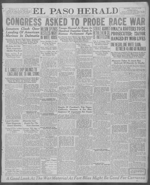 Primary view of object titled 'El Paso Herald (El Paso, Tex.), Ed. 1, Monday, September 29, 1919'.