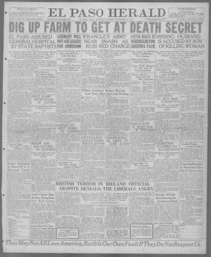 Primary view of object titled 'El Paso Herald (El Paso, Tex.), Ed. 1, Saturday, November 13, 1920'.