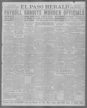 Primary view of object titled 'El Paso Herald (El Paso, Tex.), Ed. 1, Friday, December 31, 1920'.