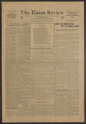 Primary view of object titled 'The Union Review (Galveston, Tex.), Vol. 22, No. 22, Ed. 1 Friday, September 19, 1941'.