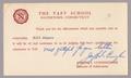 Thumbnail image of item number 1 in: '[Postal Card from The Taft School to Harris Leon Kempner, August 27, 1963 ]'.