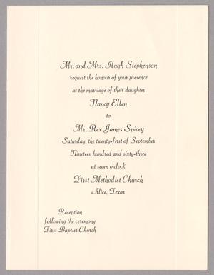 [Wedding Invitation from Mr. and Mrs. Hugh Stephenson]