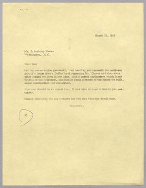 [Letter from Harris L. Kempner to J. Anthony Moran, March 26, 1968]
