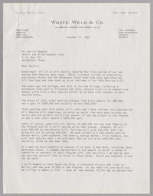[Letter from Francis Kernan to Harris L. Kempner, October 11, 1963]