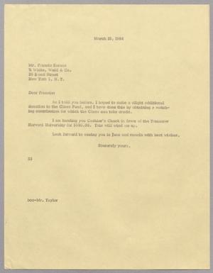 [Letter from Harris L. Kempner to Francis Kernan, March 10, 1964]