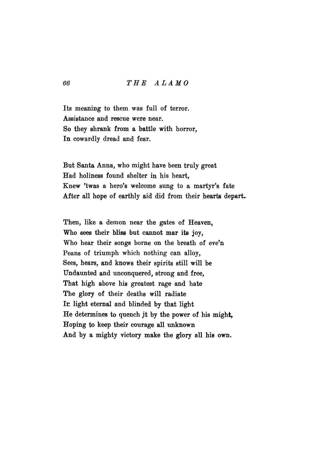 The Alamo And Other Poems Page 66 Of 159 The Portal To Texas History