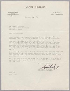 [Letter from Eugene G. Kraetzer Jr. to Harris L. Kempner, January 30, 1964]