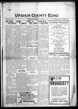 Upshur County Echo (Gilmer, Tex.), Vol. 25, No. 40, Ed. 1 Thursday, May 31, 1923