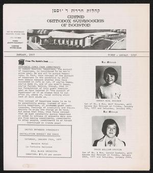 United Orthodox Synagogues of Houston Newsletter, January 1977