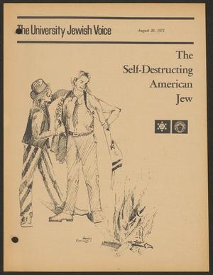 Primary view of object titled 'The University Jewish Voice, August 29, 1971'.