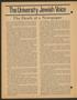 Thumbnail image of item number 4 in: 'The University Jewish Voice, February 6, 1972'.